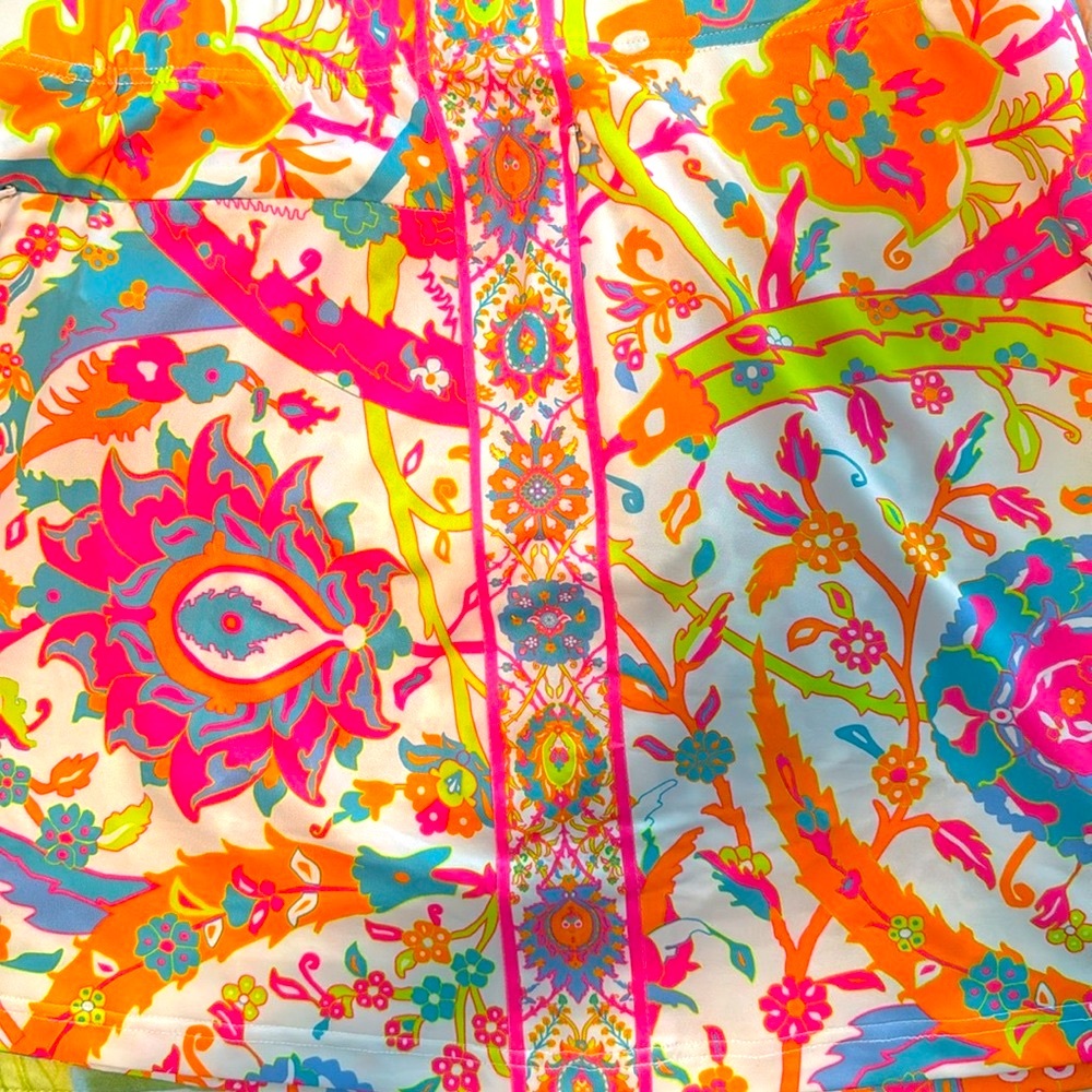 Gretchen Scott NWT Jersey Skippy Skort Sz L Bright Beautiful Colors - Picture 4 of 10